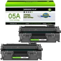 GREENCYCLE 2 Pack Compatible HP 05A CE505A Black Toner Cartridge Replacement for Laserjet P2035 P2035N P2055DN 2035N Printer