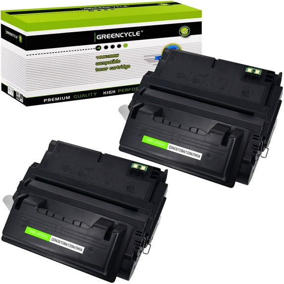 GREENCYCLE 2 Pack Compatible for HP 38A Q1338A Black Toner Cartridge Replacement with HP Laserjet 4200 4200n 4200tn 4200dtn 4200dtns 4200dtnsl 4200l Printer