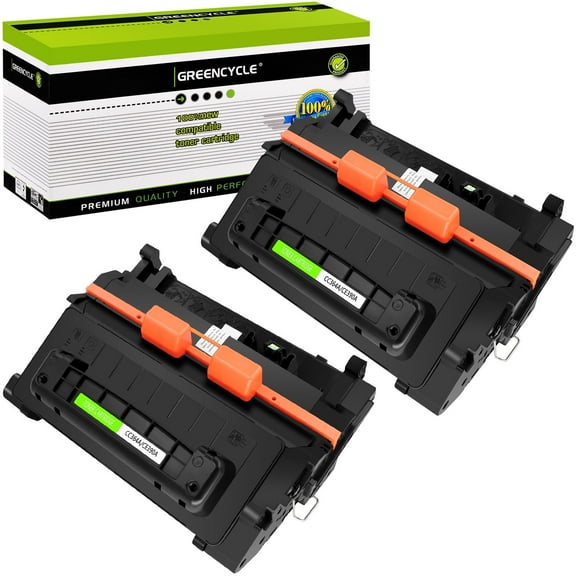 GREENCYCLE 2 Pack Compatible for HP 90A CE390A Black Toner Cartridge Replacement with Laserjet Enterprise M601 M602 M603 M4555 MFP Series Printer