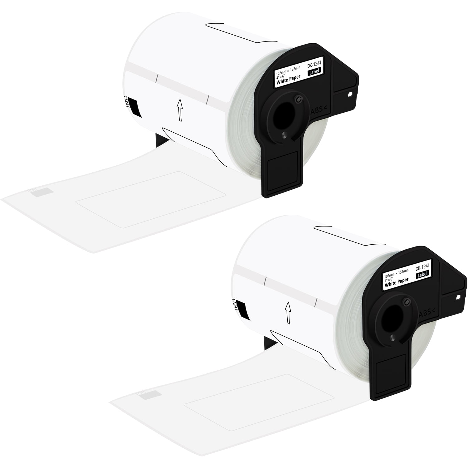 2 Rolls For Brother QL1050 DK-1241 200 Labels P/R 4 x 6