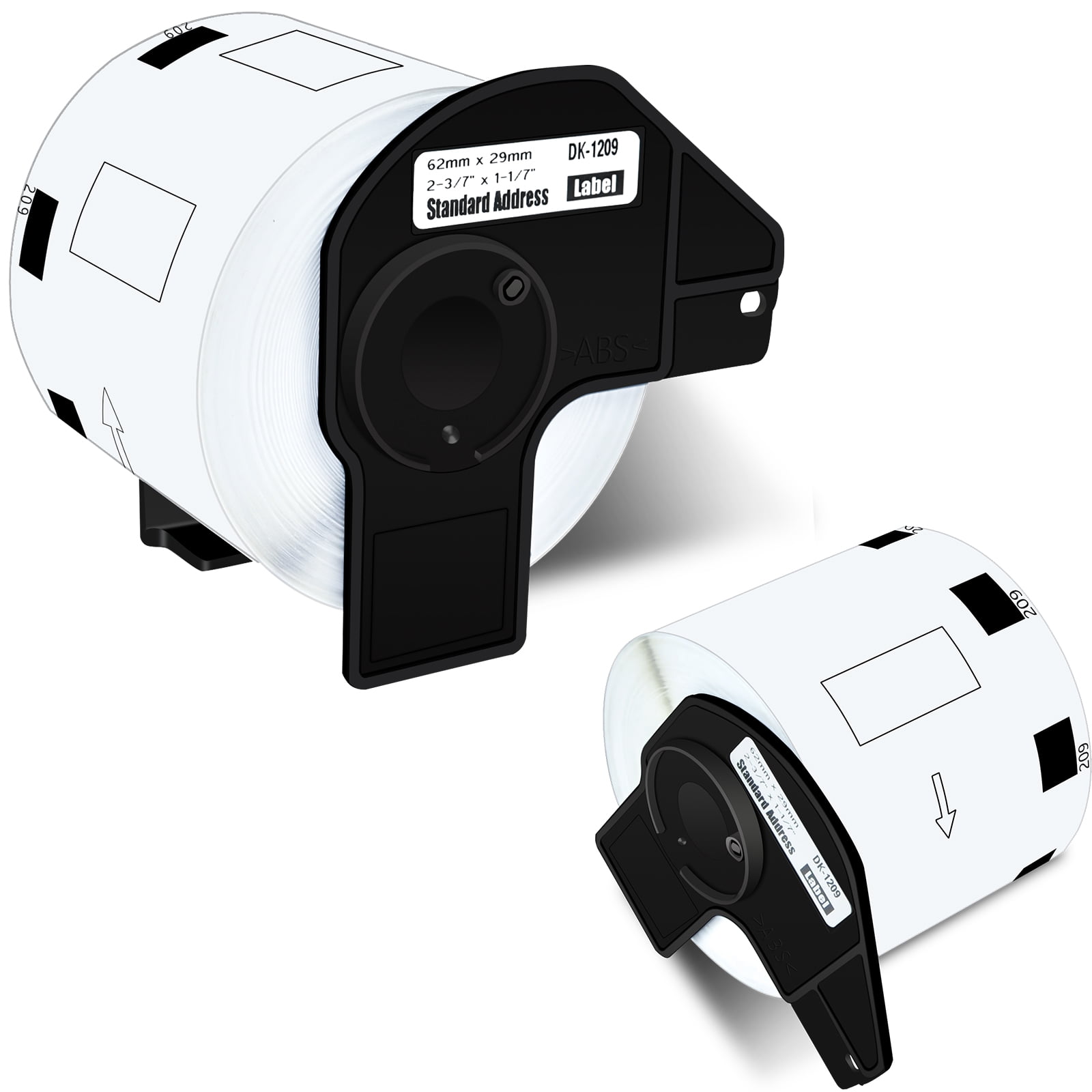 GREENCYCLE 2 Roll 29mm(1-1/7")x 62mm(2-3/7") Standard Address Label Tape Compatible for Brother DK1209 DK-1209 with Cartridge Used in QL-500 QL-550 QL-570 QL-700 QL-800 Printer