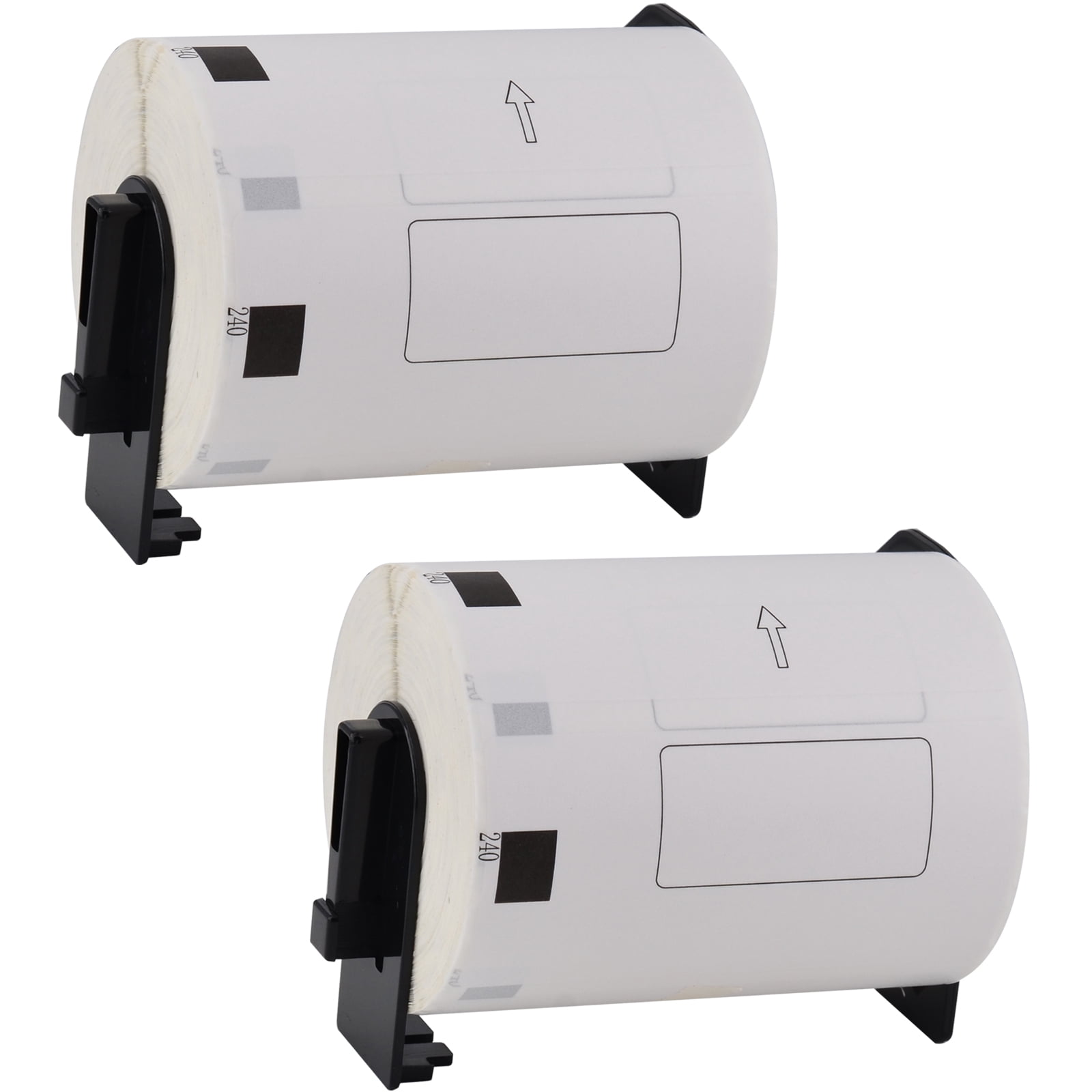 GREENCYCLE 2 Roll Compatible for Brother DK-1240 DK1240 Shipping Address Multipurpose Labels 4" x 2" (102mm x 51mm) QL-1050 QL-1050N QL-1060N QL-1100 QL-1110NWB with Cartridge Frame, 600 Labels/Roll