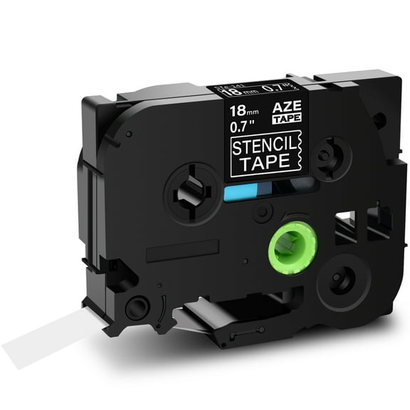 GREENCYCLE 20 Pack Compatible for Brother P-Touch STE Label Tape STe-141 ST-141 STe141 ST141 Black on Clear Mobile Stencil Tape use in PT-D450 PT-E500 PT-D600 (3/4"x 9.8'',18mm x3m)