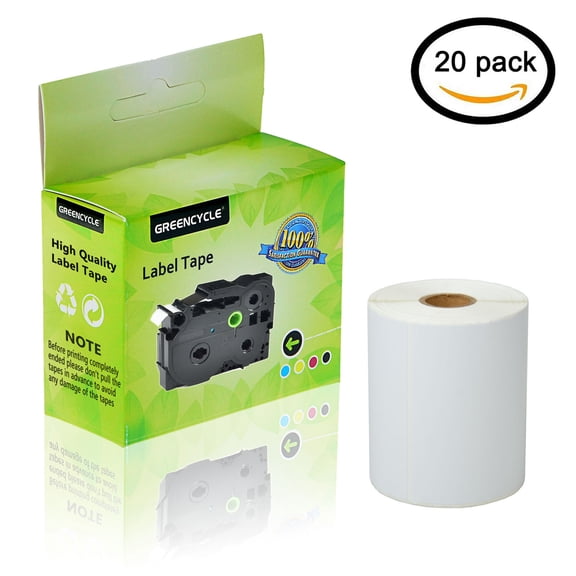 GREENCYCLE 20 Roll (250 Labels/Roll) Compatible Direct Thermal Paper Label 4 x 6 inch 1'' Core Blank Shipping Address Barcode Multi-function Labels For Zebra GK420T LP-2442 LP-2443 Label Printer