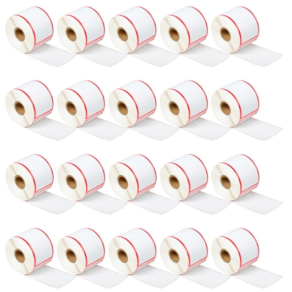 GREENCYCLE 20 Roll (300 Labels/Roll) Red Framed Multipurpose Labels Compatible for Dymo 30344 2-5/16" x 4" (59mm x 102mm) LabelWriter Printer,BPA Free