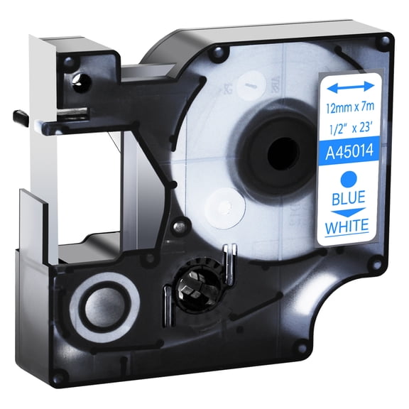 GREENCYCLE 20PK Compatible for DYMO D1 45014 12mm 7m Blue on White Label Tape for LabelManager LabelPoint LabelWriter Label Maker