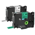 thumbnail image 1 of GREENCYCLE 2PK 18mm 8m Black on White/Green Laminated Label Tape Compatible for Brother TZ TZe TZe-241 TZ241 TZe-741 TZ741 P-touch Printer, 1 of 7