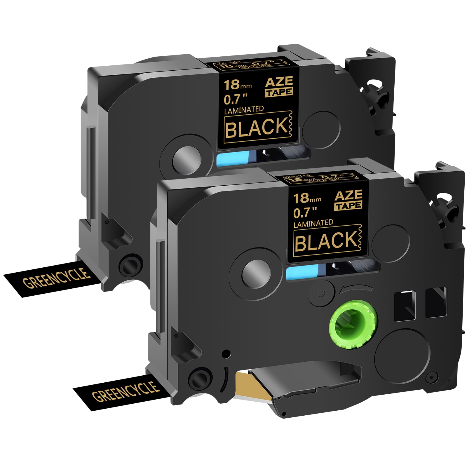 Brother Genuine TZe-354 Gold-on-Black Laminated Label Tape - 1/2" (12mm) For PT-9700PC, PT-9600 - View #6