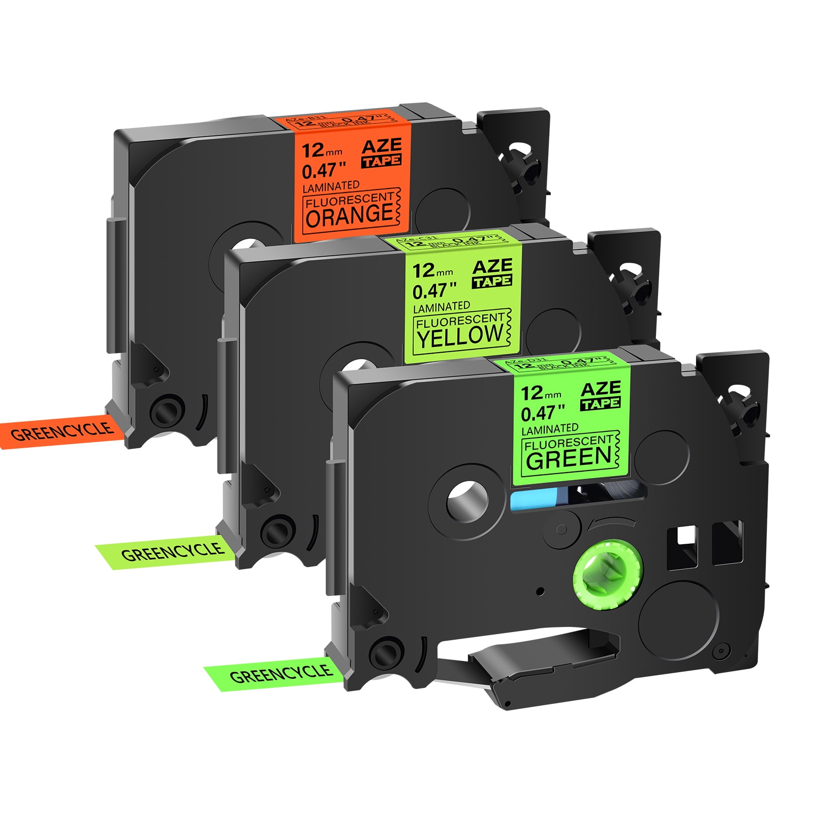 GREENCYCLE 3 Pack Compatible for Brother TZ-B31 TZeB31 TZ-C31 TZeC31 TZ ...