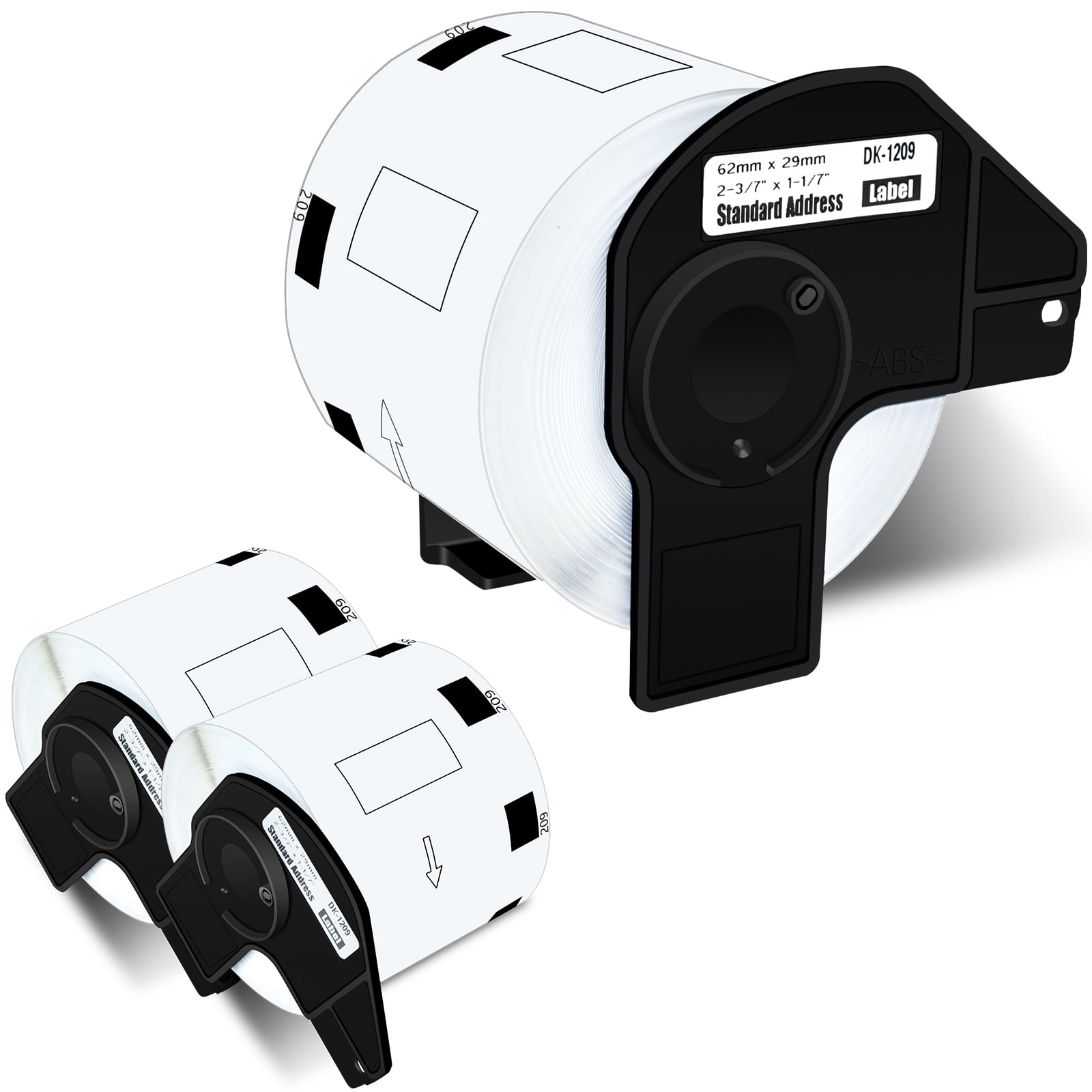 GREENCYCLE 3 Roll 29mm(1-1/7")x 62mm(2-3/7") Standard Address Label Tape Compatible for Brother DK1209 DK-1209 with Cartridge Used in QL-500 QL-550 QL-570 QL-700 QL-800 Printer