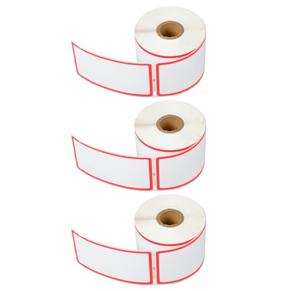 GREENCYCLE 3 Roll (300 Labels/Roll) Red Framed Multipurpose Labels Compatible for Dymo 30344 2-5/16" x 4" (59mm x 102mm) LabelWriter Printer,BPA Free