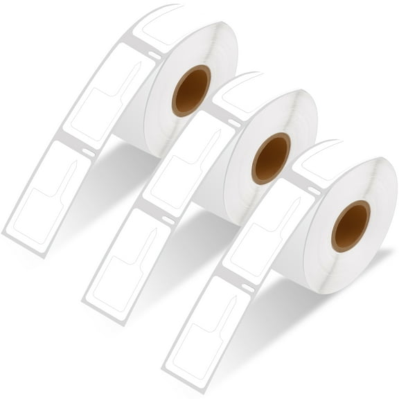 GREENCYCLE 3 Roll (400 Labels/Roll) Price Tag Rat Tail Style Multipurpose Labels Compatible for Dymo 30373 7/8" x 15/16"(22mm x 24mm) LabelWriter Printer,BPA Free