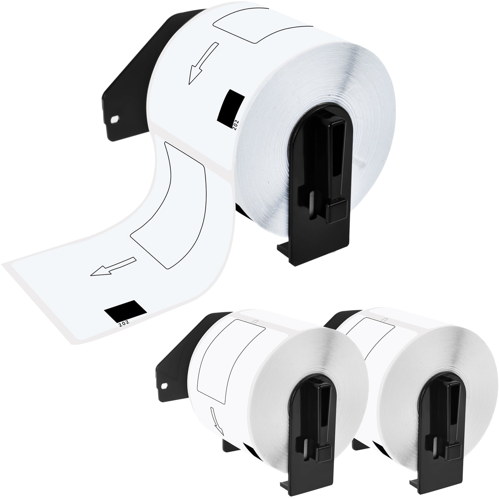 GREENCYCLE 3 Roll 62mm(2-3/7")x100mm(4") Standard Address Shipping Label Tape Compatible for Brother DK1202 DK-1202 with Cartridge Used in QL-500 QL-550 QL-570 QL-700 QL-800 Label Printer