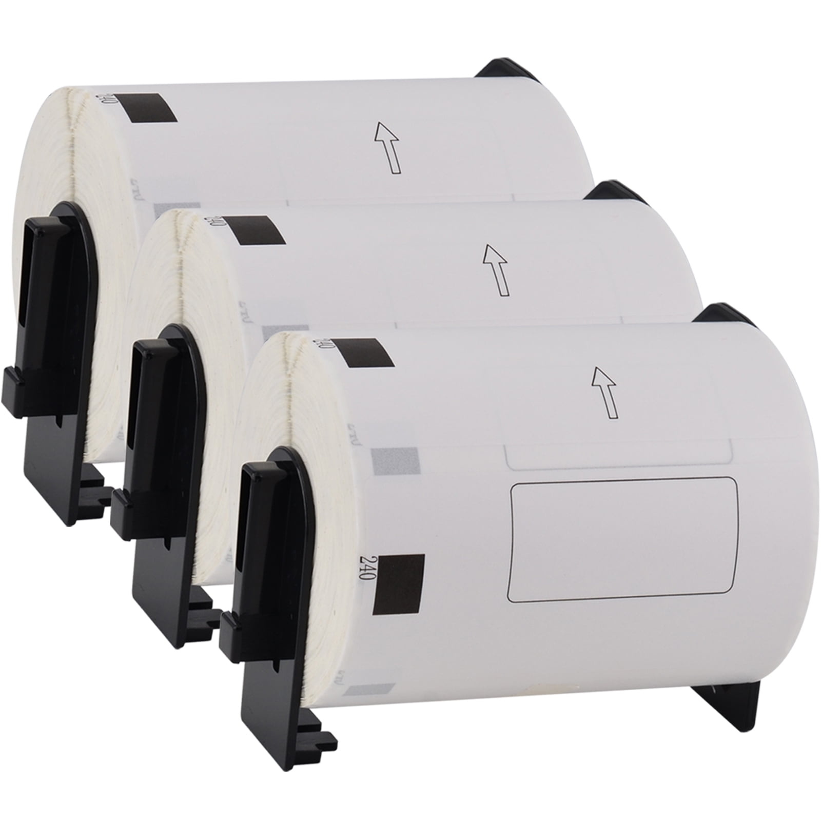 GREENCYCLE 3 Roll Compatible for Brother DK-1240 DK1240 Shipping Address Multipurpose Labels 4" x 2" (102mm x 51mm) QL-1050 QL-1050N QL-1060N QL-1100 QL-1110NWB with Cartridge Frame, 600 Labels/Roll