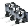 thumbnail image 1 of GREENCYCLE 3PK Compatible 6mm 7m Black on White Label Tape Compatible for Dymo D1 43613 LabelManager LabelPoint LabelWriter Label Maker, 1 of 6