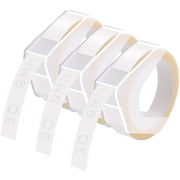 GREENCYCLE 3PK Compatible for Dymo 3D Plastic Embossing Labels 520101 White on Clear Label Tape 9mm 3/8'' x 3m 9.8' Use in Organizer Xpress Pro 12966, Office Mate II 1540, Motex E101 Label Maker