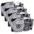 thumbnail image 1 of GREENCYCLE 4 Pack Compatible for Casio XR-18SR XR18SR Black on Metallic Label Tape for KL-120 KL-750 KL-780 KL-2000 KL-C500 KL-820 KL-8200 KL-C500 KL-G2 EZ Label Printer 18mm 3/4 Inch x 8m 26.2Feet, 1 of 1