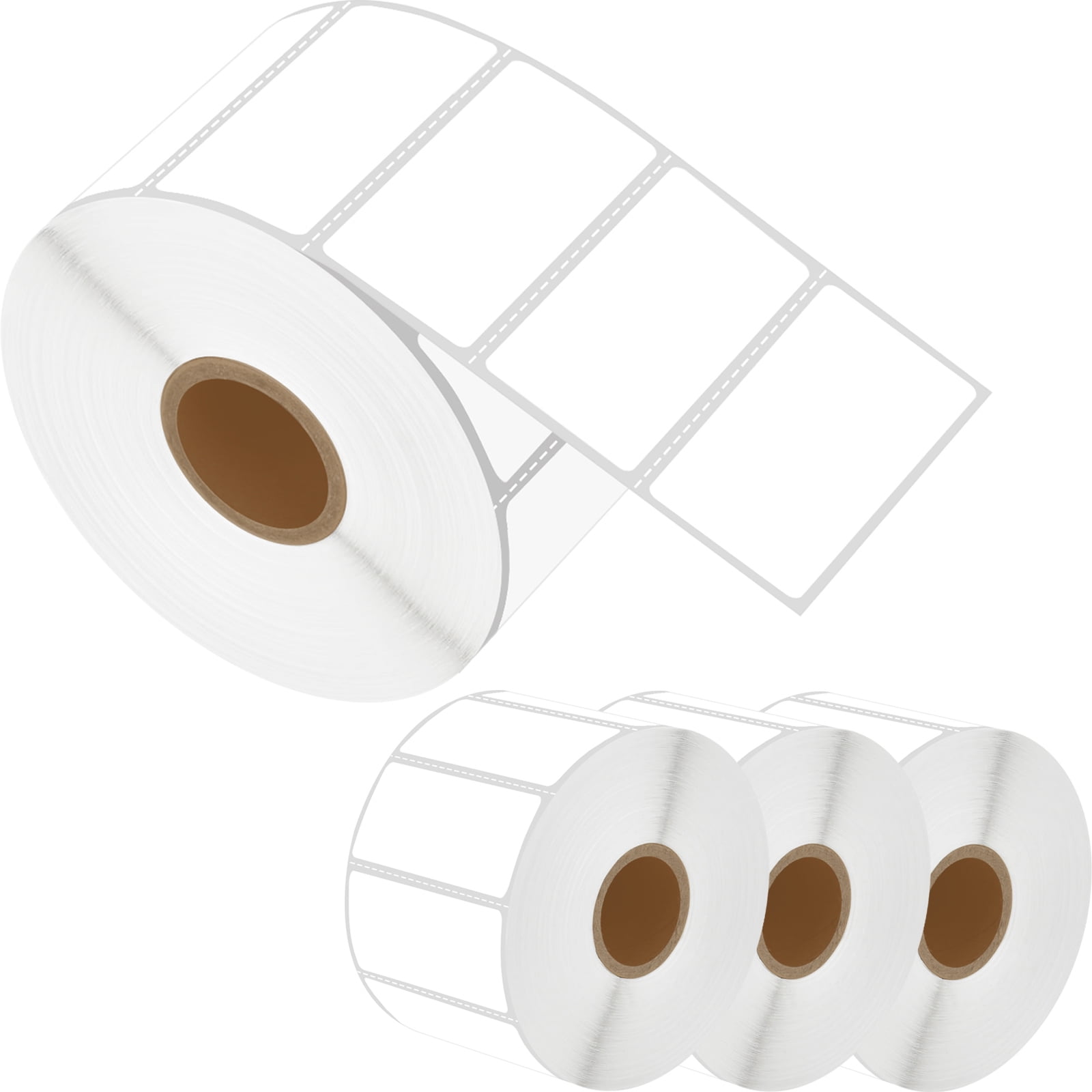GREENCYCLE 4 Roll (1300 Labels/Roll) Compatible Direct Thermal Paper Label 2x1 inch 1'' Core