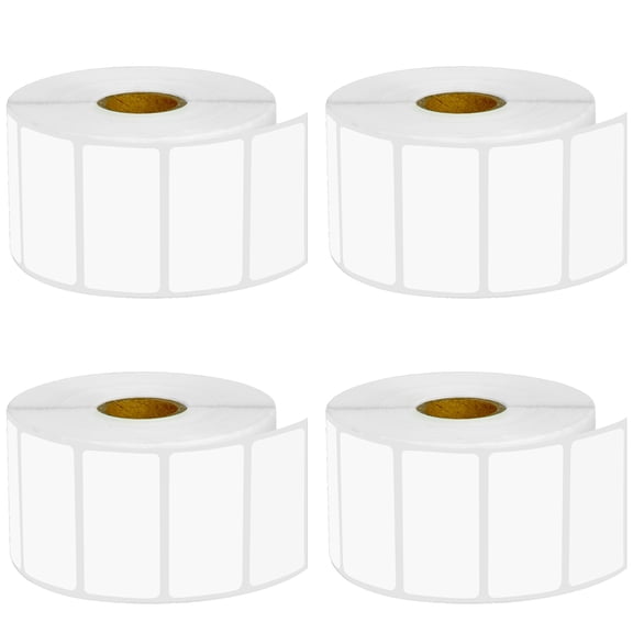 GREENCYCLE 4 Roll (1500 Labels/Roll) White Die Cut Paper Label Mobile Solutions Barcodes Tapes Compatible for Brother RDS05U1 2" x 1-1/64"(51mm x 26mm) TD-2020 TD-2120N TD-4000 Printer,BPA Free
