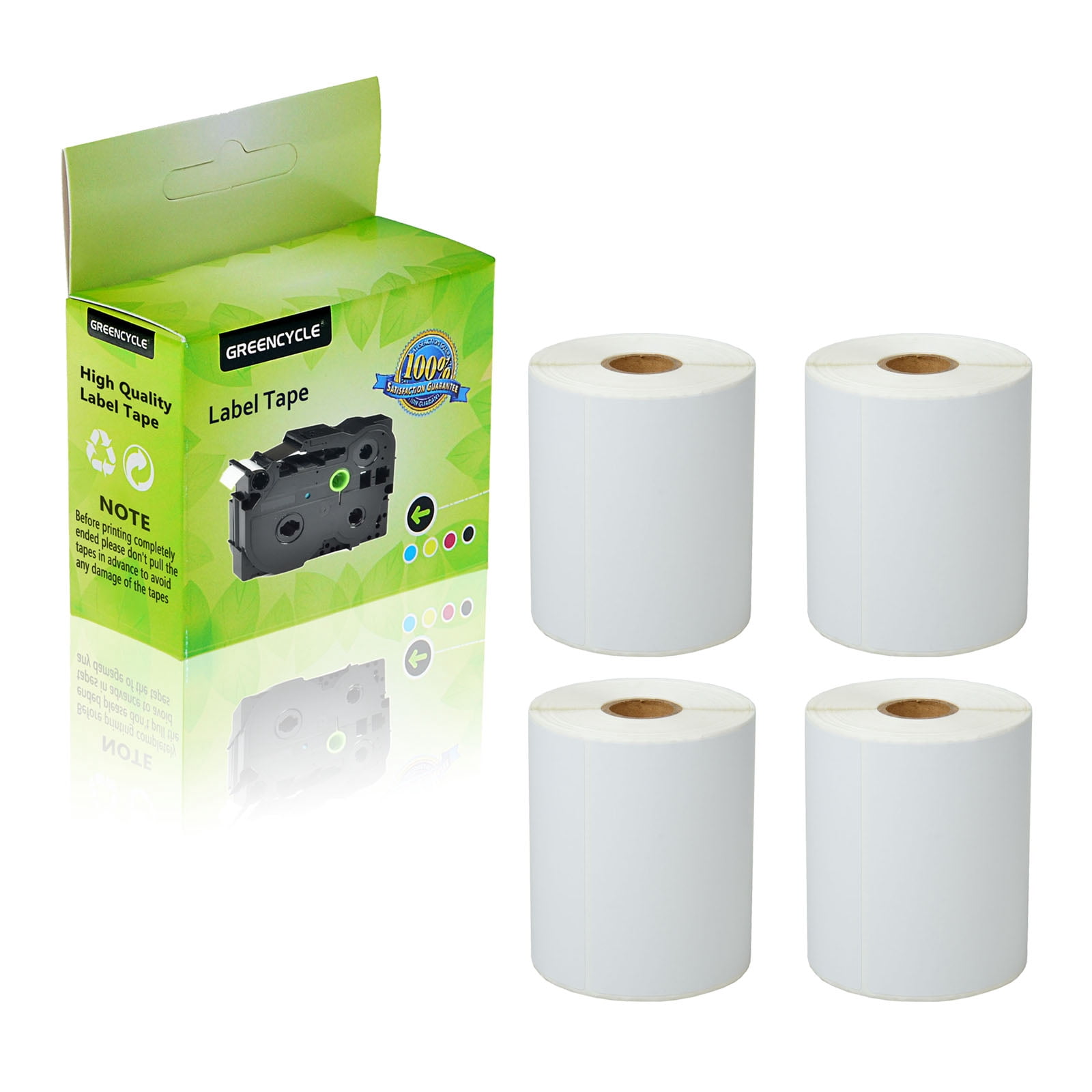 GREENCYCLE 4 Roll (250 Labels/Roll) Compatible Direct Thermal Paper Label 4 x 6 inch 1'' Core Blank Shipping Address Barcode Multi-function Labels For Zebra GK420T LP-2442 LP-2443 Label Printer