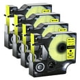 thumbnail image 1 of GREENCYCLE 4PK 12mm 7m Black on Yellow Label Tape Compatible for Dymo D1 45018 LabelManager LabelPoint LabelWriter Label Maker, 1 of 7