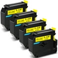 thumbnail image 1 of GREENCYCLE 4PK Compatible for Brother P-touch M Tape MK621 M-K621 M621 9mm 0.35" Black on Yellow for Brother PT-100 PT-M95 PT-90 PT-70 PT-65 PT-85 Label Maker Refills, 1 of 7
