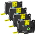 thumbnail image 1 of GREENCYCLE 4PK Compatible for Brother P-touch Black on Yellow 18mm TZ TZe TZe-S641 TZ-S641 TZe-641 TZ-641 Extra Strength Laminated Label Tape, 1 of 7