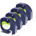 thumbnail image 1 of GREENCYCLE 4PK Compatible for DYMO LetraTag Refills 91330 12mm Black on White Paper Label Maker Tape, 1 of 6
