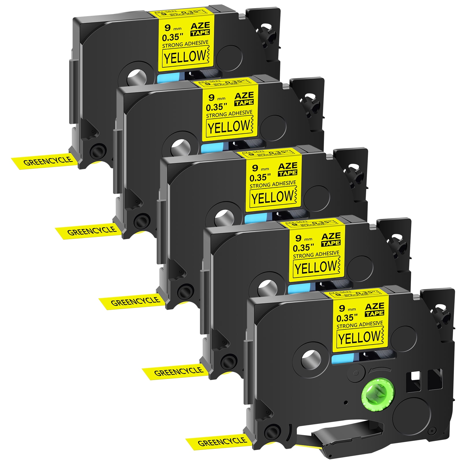 Brother TZeS651 Label Tape - 1" (24mm), Black On Yellow, Extra Strength Adhesive, For PT-D600