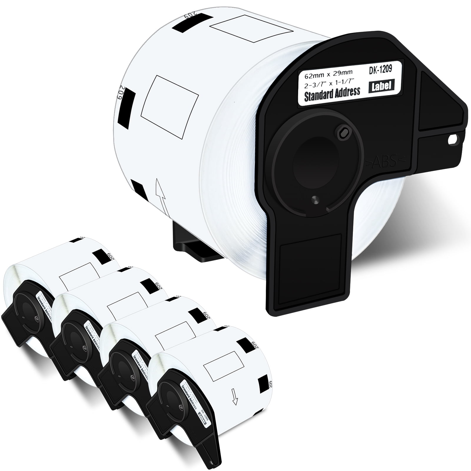 GREENCYCLE 5 Roll 29mm(1-1/7")x 62mm(2-3/7") Standard Address Label Tape Compatible for Brother DK1209 DK-1209 with Cartridge Used in QL-500 QL-550 QL-570 QL-700 QL-800 Printer