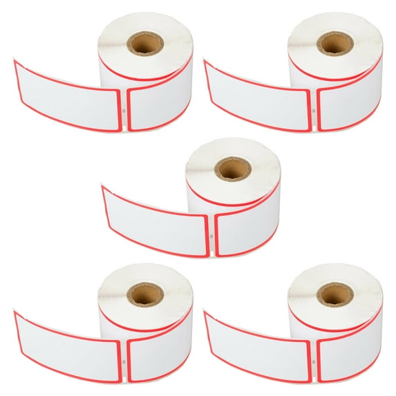 GREENCYCLE 5 Roll (300 Labels/Roll) Red Framed Multipurpose Labels Compatible for Dymo 30344 2-5/16" x 4" (59mm x 102mm) LabelWriter Printer,BPA Free