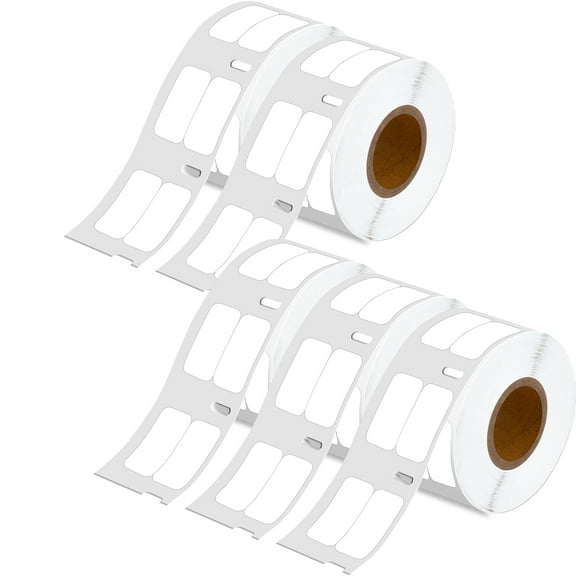 GREENCYCLE 5 Roll Compatible for DYMO 30333 (1/2" X 1") Extra-Small 2-Up Multi-Purpose Labels Use with Labelwriter 450, 4XL & Zebra Printers (1000 Labels/Roll)