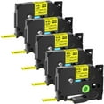 thumbnail image 1 of GREENCYCLE 5PK Compatible for Brother P-touch HSE-621 HS-621 HSe621 HS621 8.8mm 0.34" Black on Yellow Heat-shrink Label Tape, 1 of 8