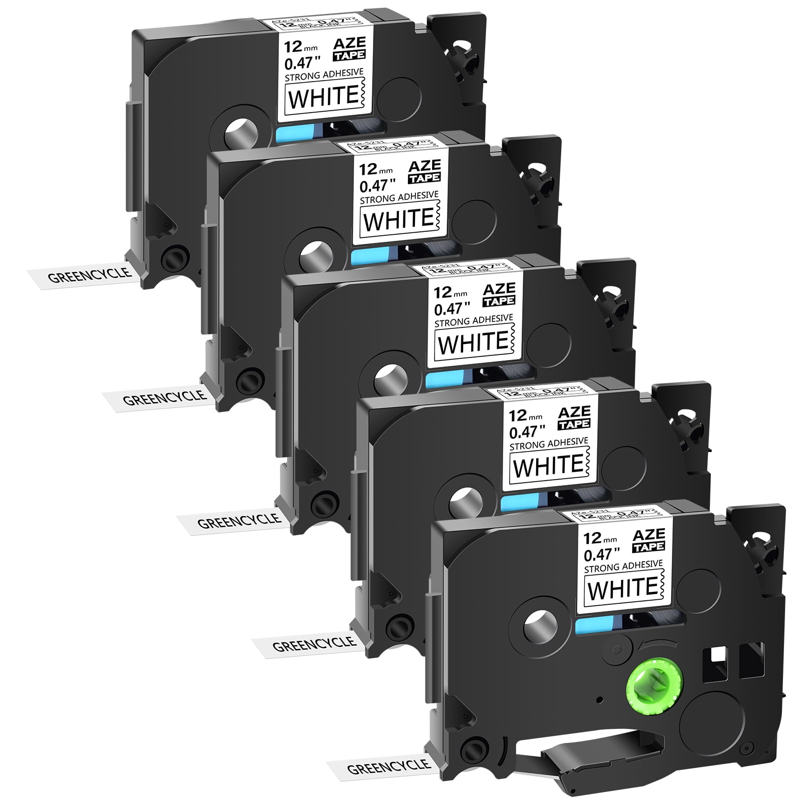 Nastro Per Etichettatrice In Confezione Da 5 Per TZe-231 -231 Laminato - Foto 9