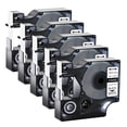 thumbnail image 1 of GREENCYCLE 5PK Compatible for DYMO 18488 12mm 1/2" Black on White Industrial Flexible Nylon Label Maker Tape, 1 of 7