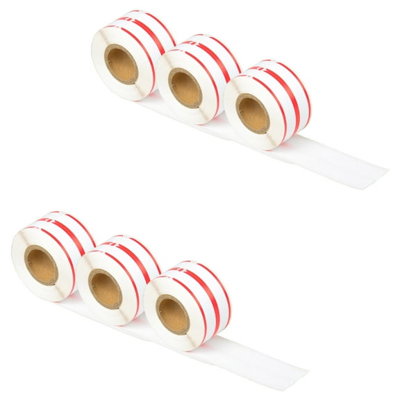 GREENCYCLE 6 Roll (260 Labels/Roll) Medium White w/Red Stripe 2-up File Folder Labels Compatible for Dymo 30276 9/16" x 3-7/16"(14mm x 87mm) LabelWriter Printer,BPA Free