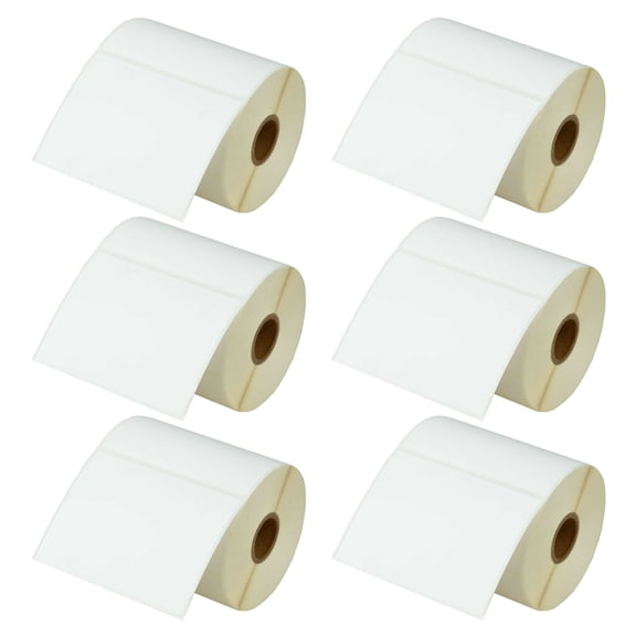 GREENCYCLE 6 Roll (500 Labels/Roll) Compatible Direct Thermal Paper Label 4 x 3 inch 1'' Core Blank Shipping Address Barcode Multi-function Labels For Zebra GK420D TLP-3844Z T402 Label Printer