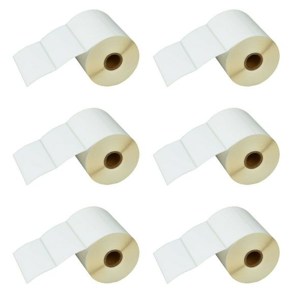GREENCYCLE 6 Roll (750 Labels/Roll) Compatible Direct Thermal Paper Label 4 x 2 inch 1'' Core Blank Shipping Address Barcode Multi-function Labels For Zebra GC420T GX420D ZP-450 LP-3742 Label Printer