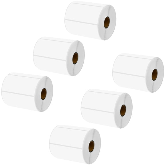 GREENCYCLE 6 Roll (810 Labels/Roll) White Die Cut Paper Label Mobile Solution Barcodes Tapes Compatible for Brother RDS03U1 4" x 2"(102mm x 50mm) TD-4000 TD-4100N Printer,BPA Free
