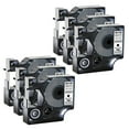 thumbnail image 1 of GREENCYCLE 6PK Compatible for DYMO D1 Label Tape 45022 12mm 7m Black on Silver for LabelManager LabelPoint LabelWriter Label Maker, 1 of 7