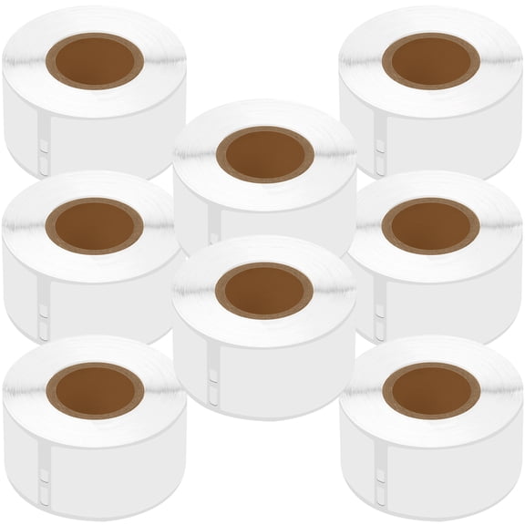 GREENCYCLE 8 Roll (130 labels per roll) Medium Frosted White Address Mailing Multipurpose Labels Compatible for Dymo 30254 1-1/8" x 3-1/2"(28mm x 89mm) LabelWriter Printer,BPA Free