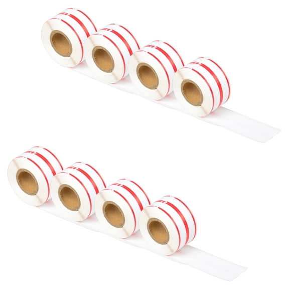 GREENCYCLE 8 Roll (260 Labels/Roll) Medium White w/Red Stripe 2-up File Folder Labels Compatible for Dymo 30276 9/16" x 3-7/16"(14mm x 87mm) LabelWriter Printer,BPA Free