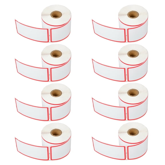 GREENCYCLE 8 Roll (300 Labels/Roll) Red Framed Multipurpose Labels Compatible for Dymo 30344 2-5/16" x 4" (59mm x 102mm) LabelWriter Printer,BPA Free
