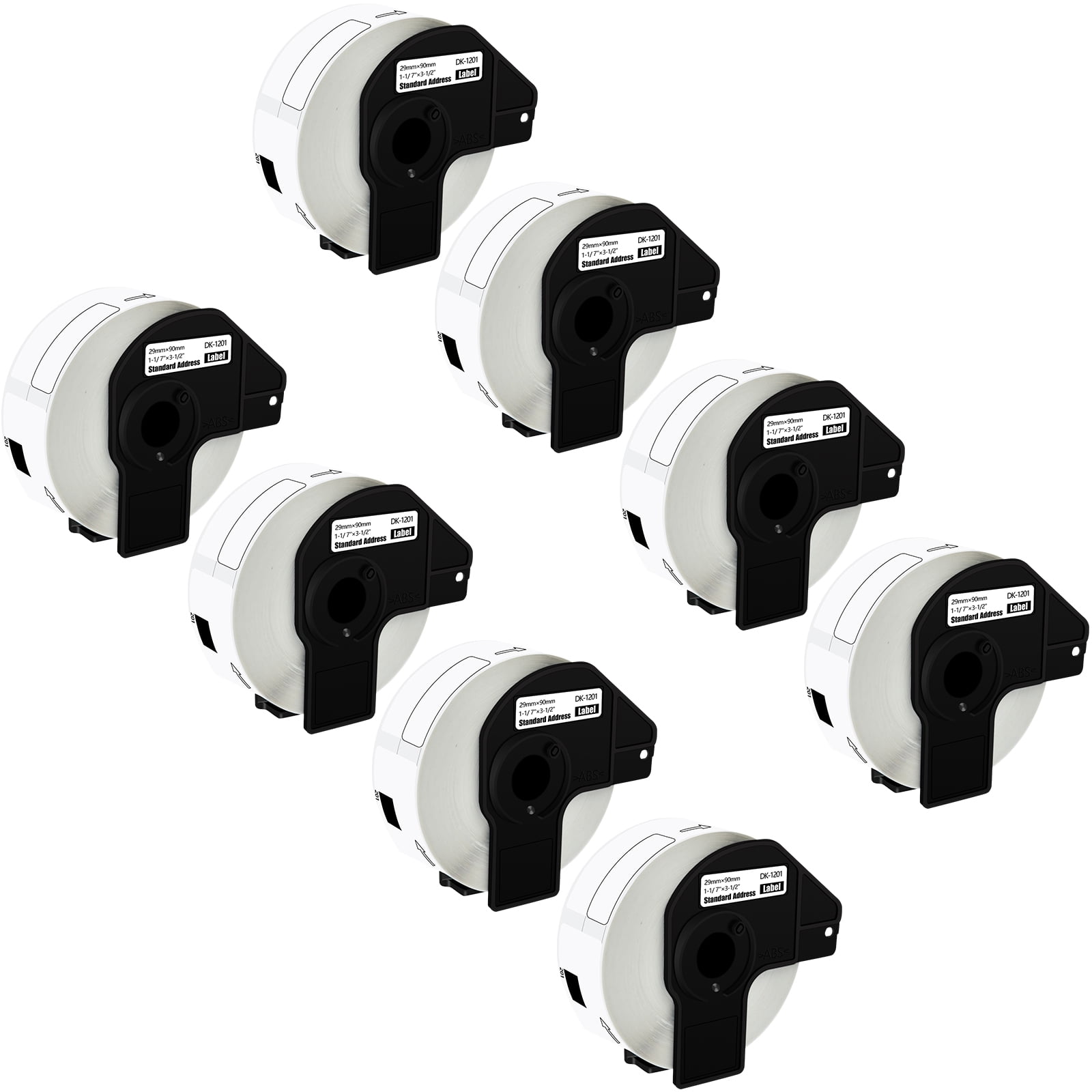 GREENCYCLE 8 Roll(400 Labels/Roll) Compatible for Brother DK-1201 DK1201 1.1" x 3.5" Standard White Paper Address Labels for QL Label Printers