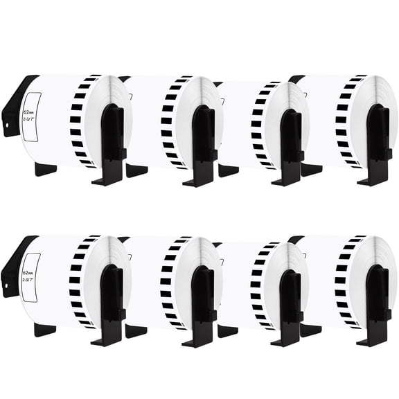 GREENCYCLE 8 Roll Compatible for Brother DK-2205 White Label Continuous Paper 62mm x 30.48m 2-3/7" x 100' use in Q Touch QL-500 QL-550 QL-570 QL-650 QL700 QL710W QL720 QL-1050 QL-1060 Printer