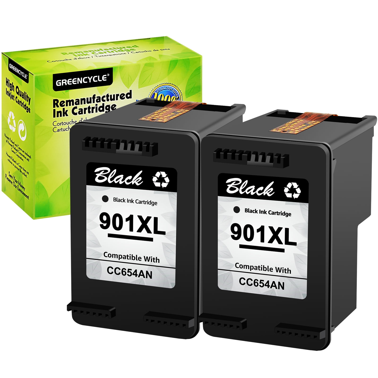 Remanufactured HP 901 Black Ink Cartridge (CC653AN) For OfficeJet G510a, G510g, G510n, J4524 Printers