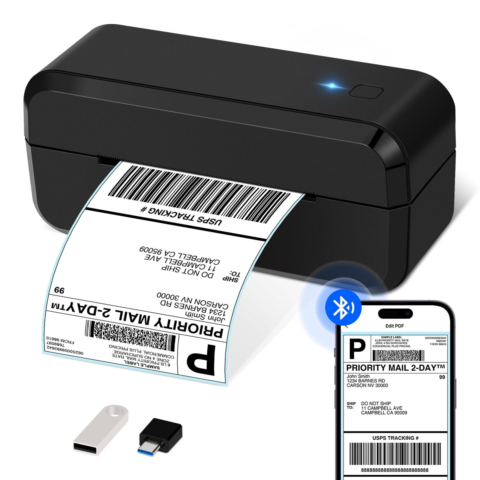 GREENCYCLE Bluetooth Thermal Label Printer 4x6 Shipping Labels