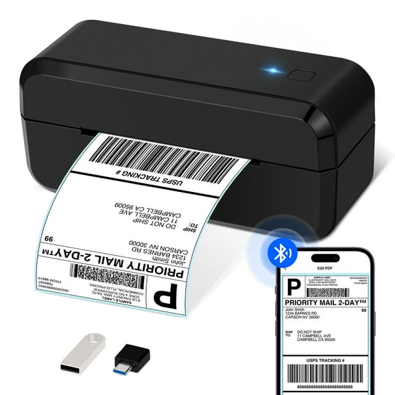 GREENCYCLE Bluetooth Thermal Label Printer 4x6 Shipping Labels, Wireless Label Printer for Small Business, Compatible with iOS Android Windows, USPS, Shopify, Amazon Ebay, Etsy, FedEx, UPS