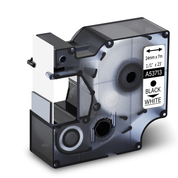 GREENCYCLE Compatible for DYMO D1 53713 S0720930 24mm Black on White Label Maker Tape