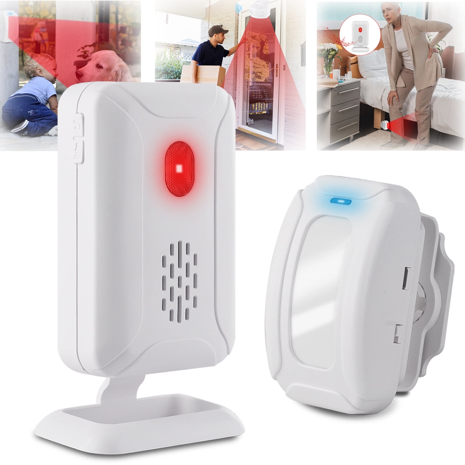 GREENCYCLE Wireless Motion Sensor Doorbell, Alert System for